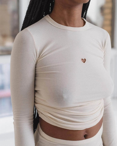 Heart Long Sleeve Tee | Undyed
