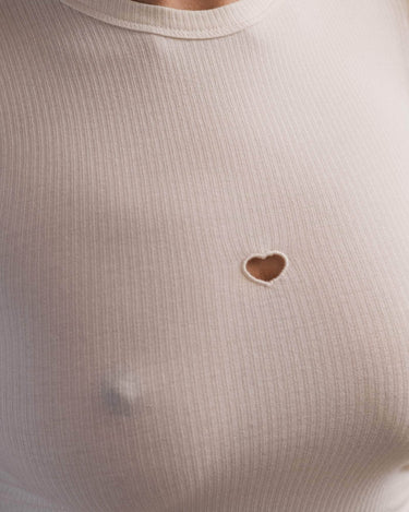 Heart Short Sleeve Tee | Undyed