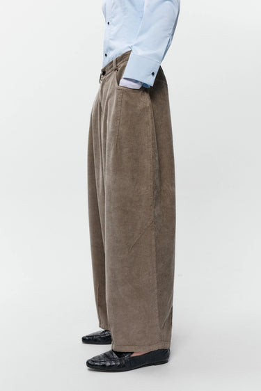 Corduroy Baggy Pants | Sage