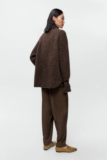 Speckled Zip-Jacket | Chocolate