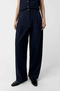 Tailored Masculine Pants | Navy