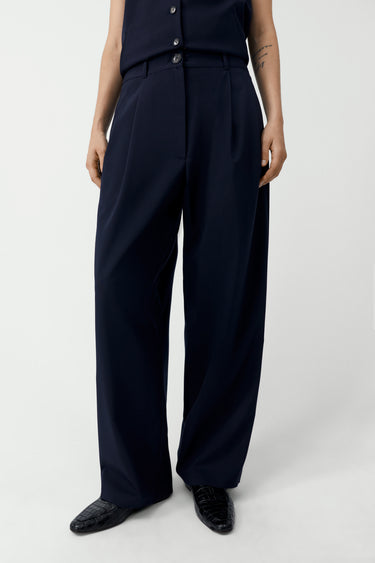 Tailored Masculine Pants | Navy