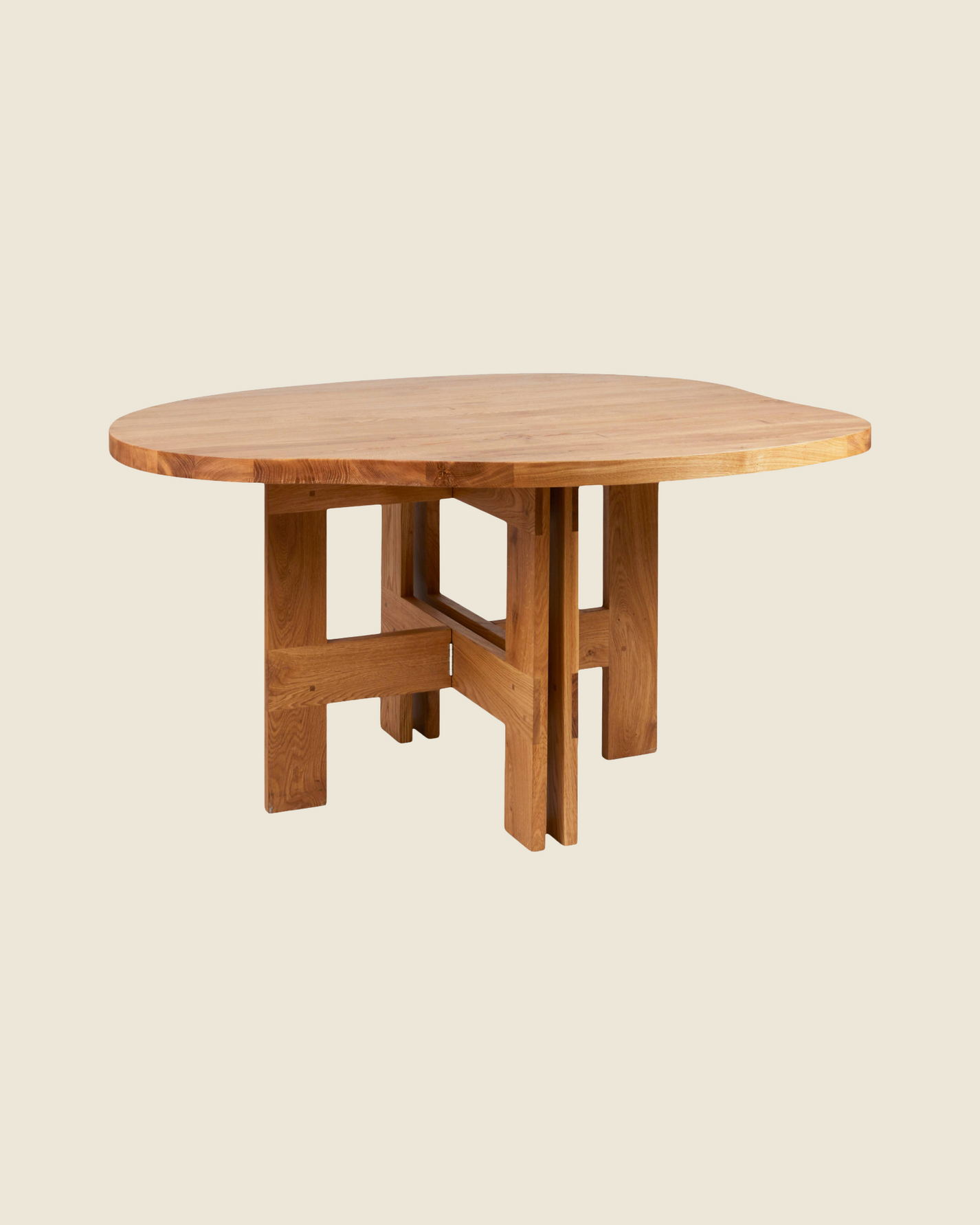 Farmhouse Trestle Table | Natural Oak | Pond