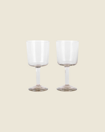 Isle Stem Glass | Set Of Two | Light Smoke