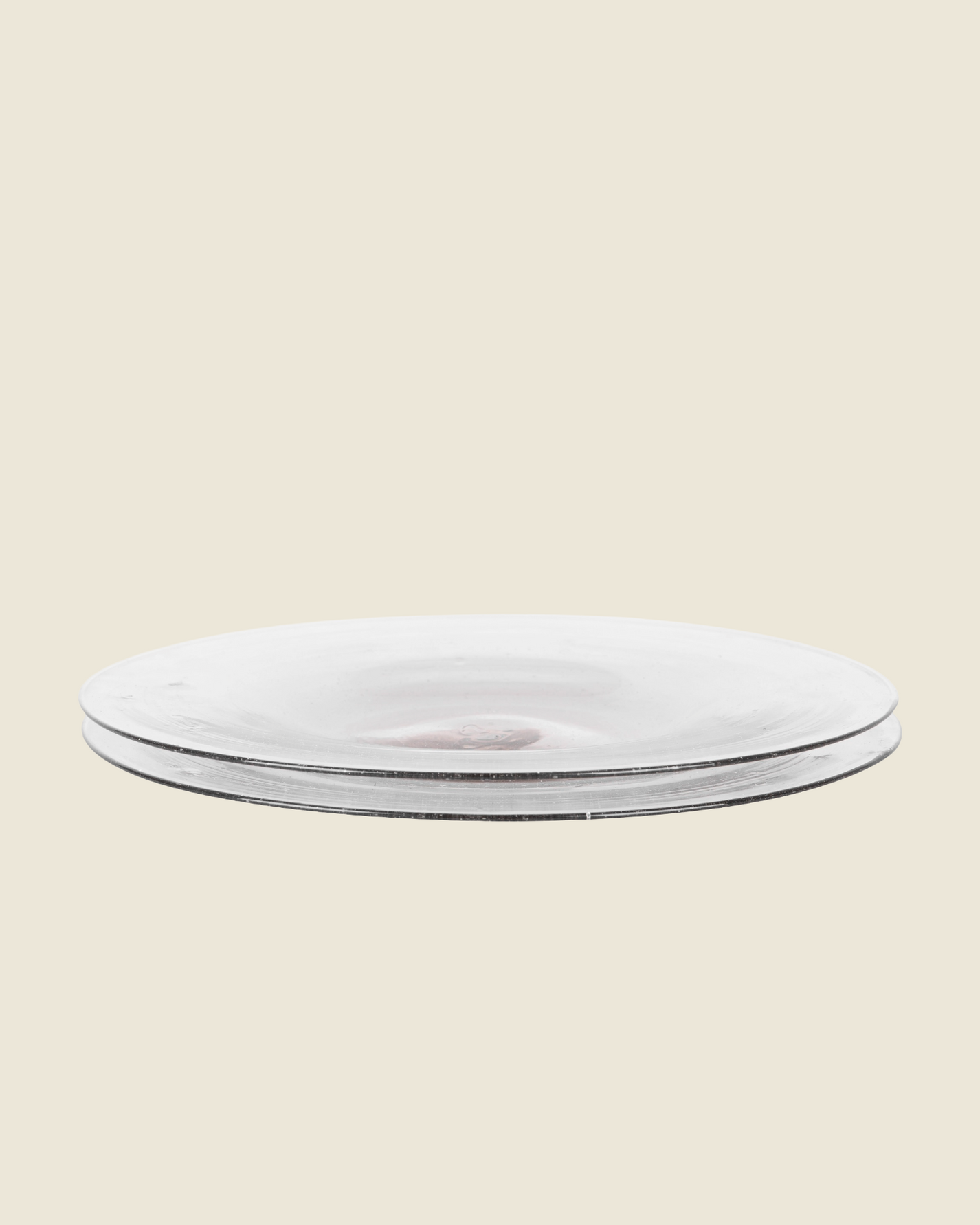 Isle Glass Plate | Set Of Two | Light Smoke
