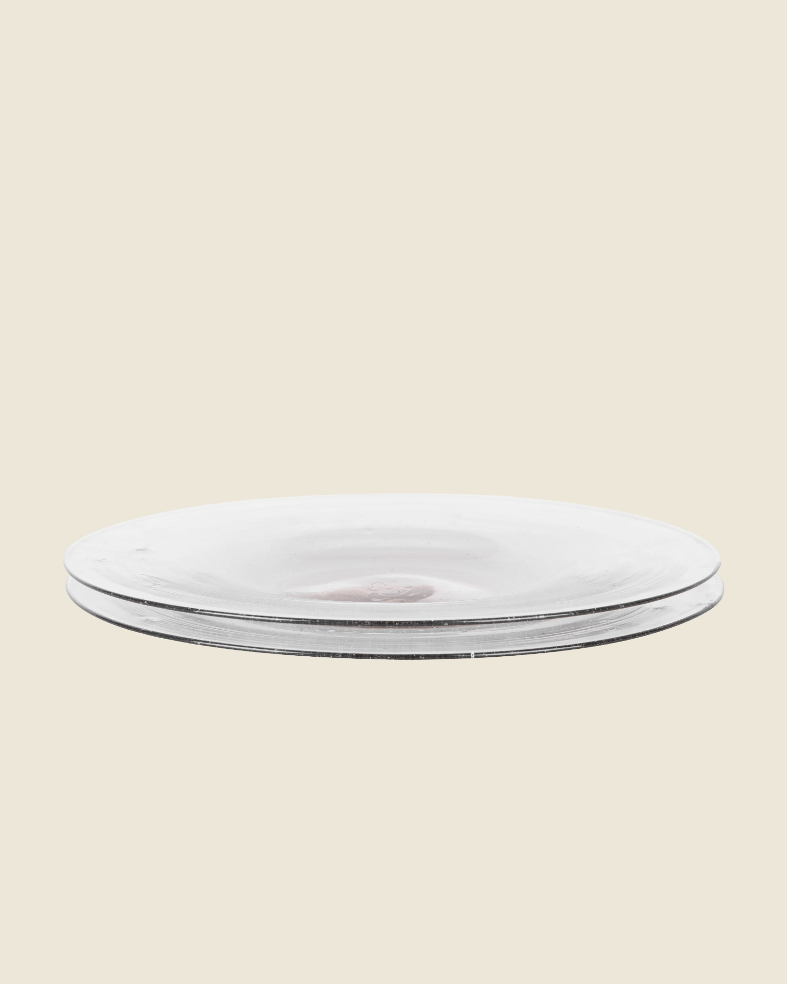 Isle Glass Plate | Set Of Two | Light Smoke