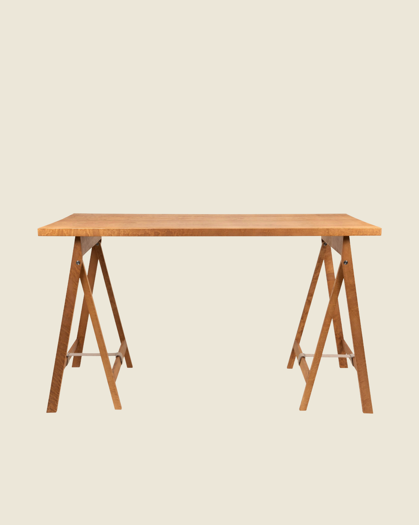Folding Flat Trestle Table | Warm Brown Birch