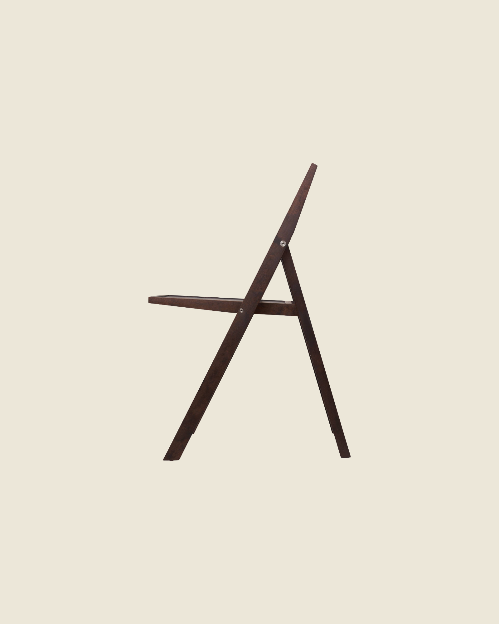 Folding Flat Chair | Dark Brown Birch