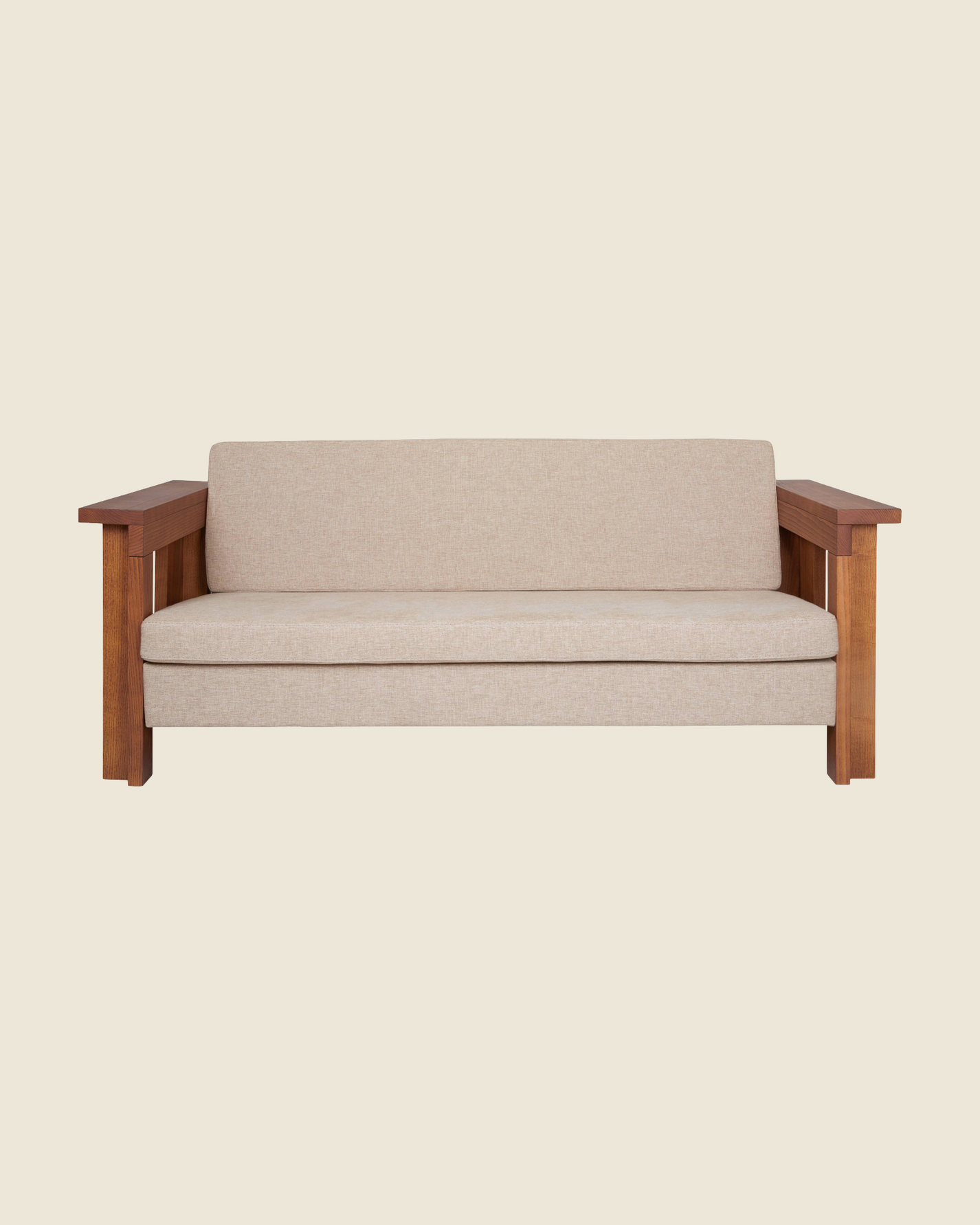 Symmetry Couch | Ash Wood | Oat Fabric