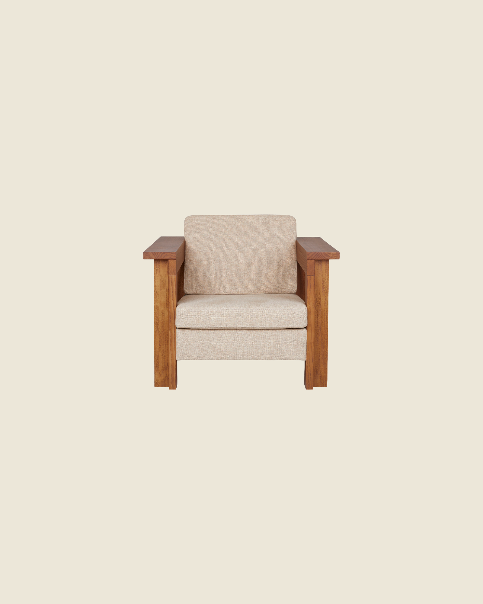 Symmetry Chair | Ash Wood | Oat Fabric