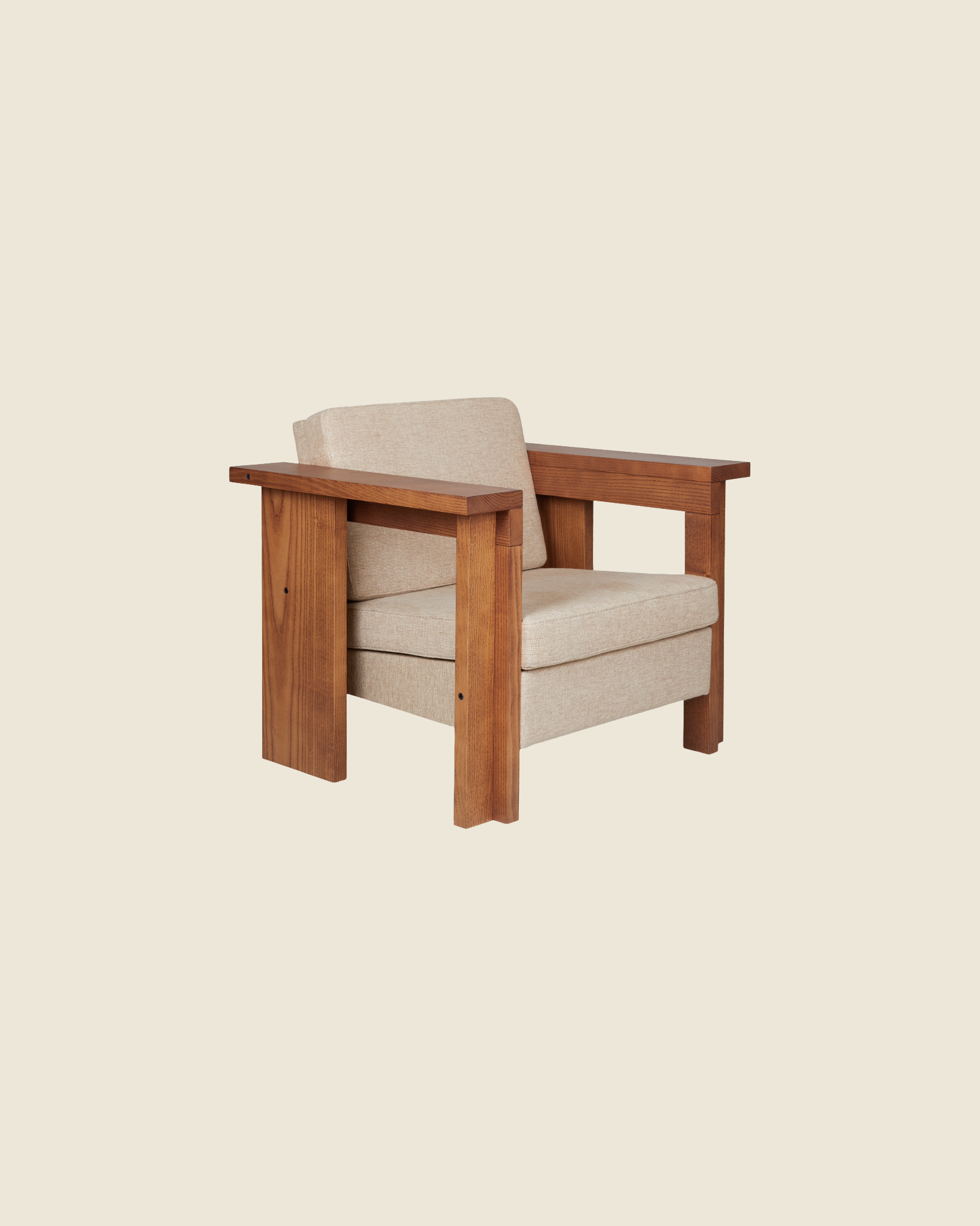 Symmetry Chair | Ash Wood | Oat Fabric