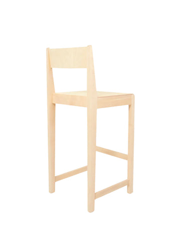 Bar Chair 01 I Natural Wood | H65