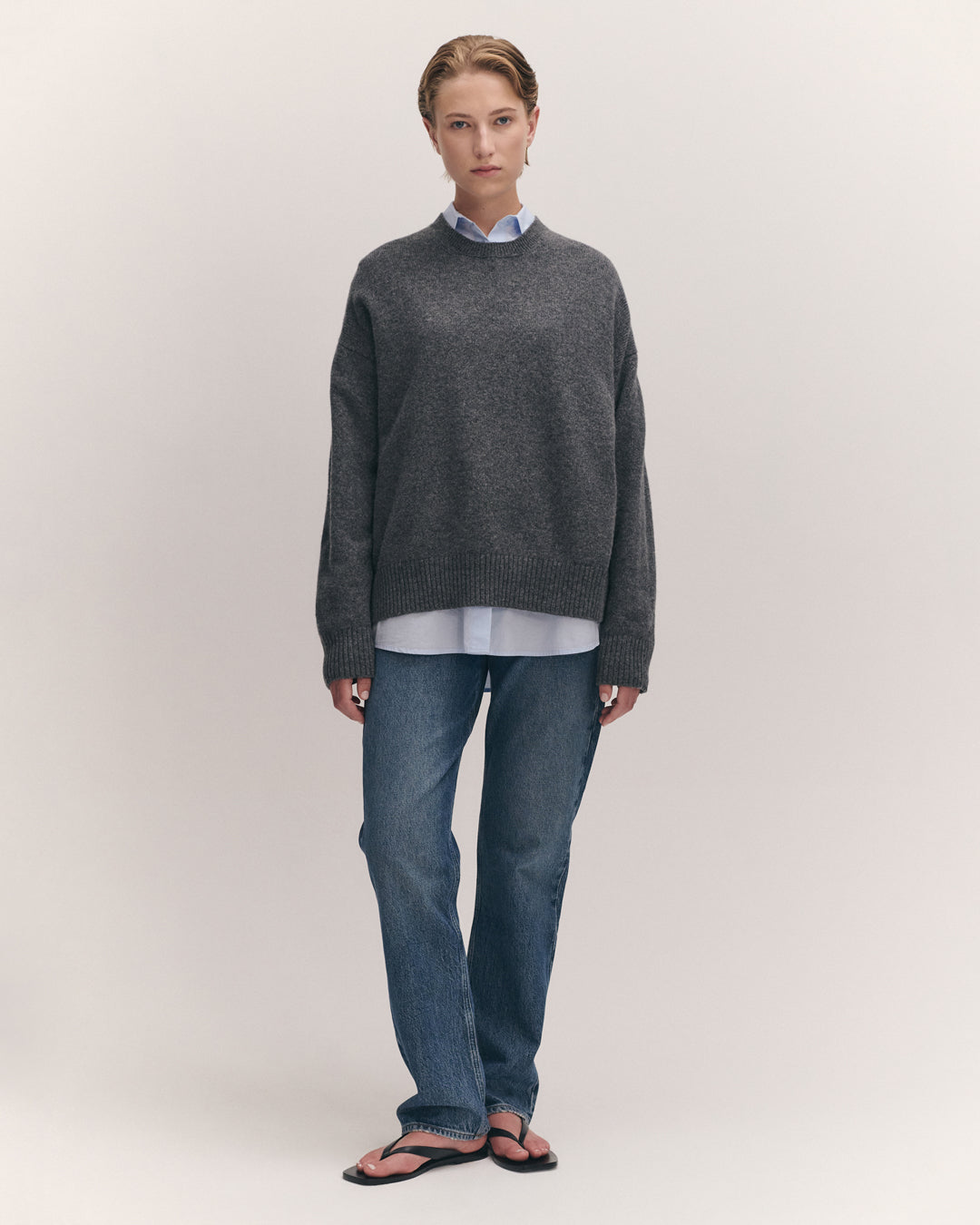 Innes Slouch Crewneck | Derby Grey