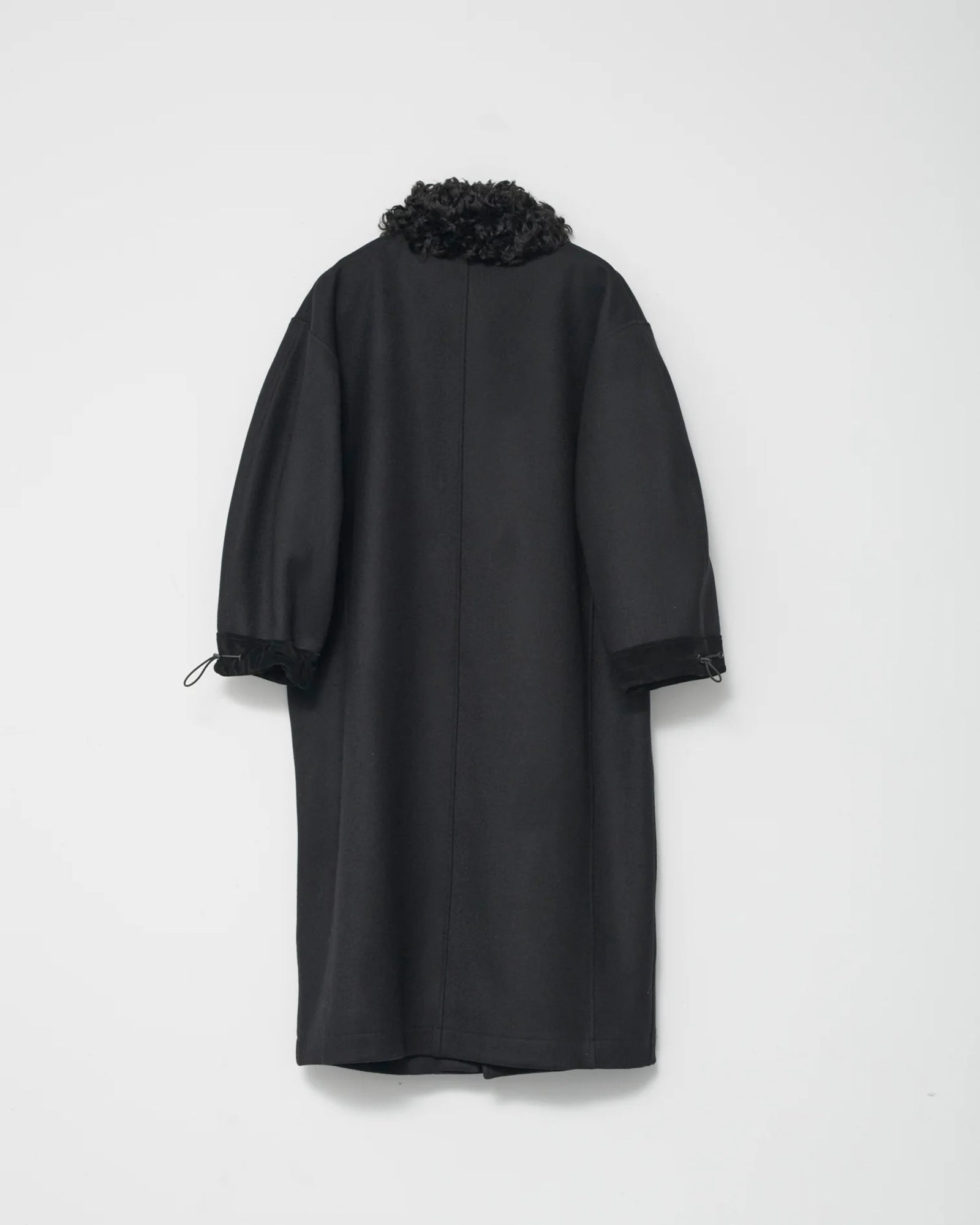 Hainsworth Heavy Wool Officer Coat | Black