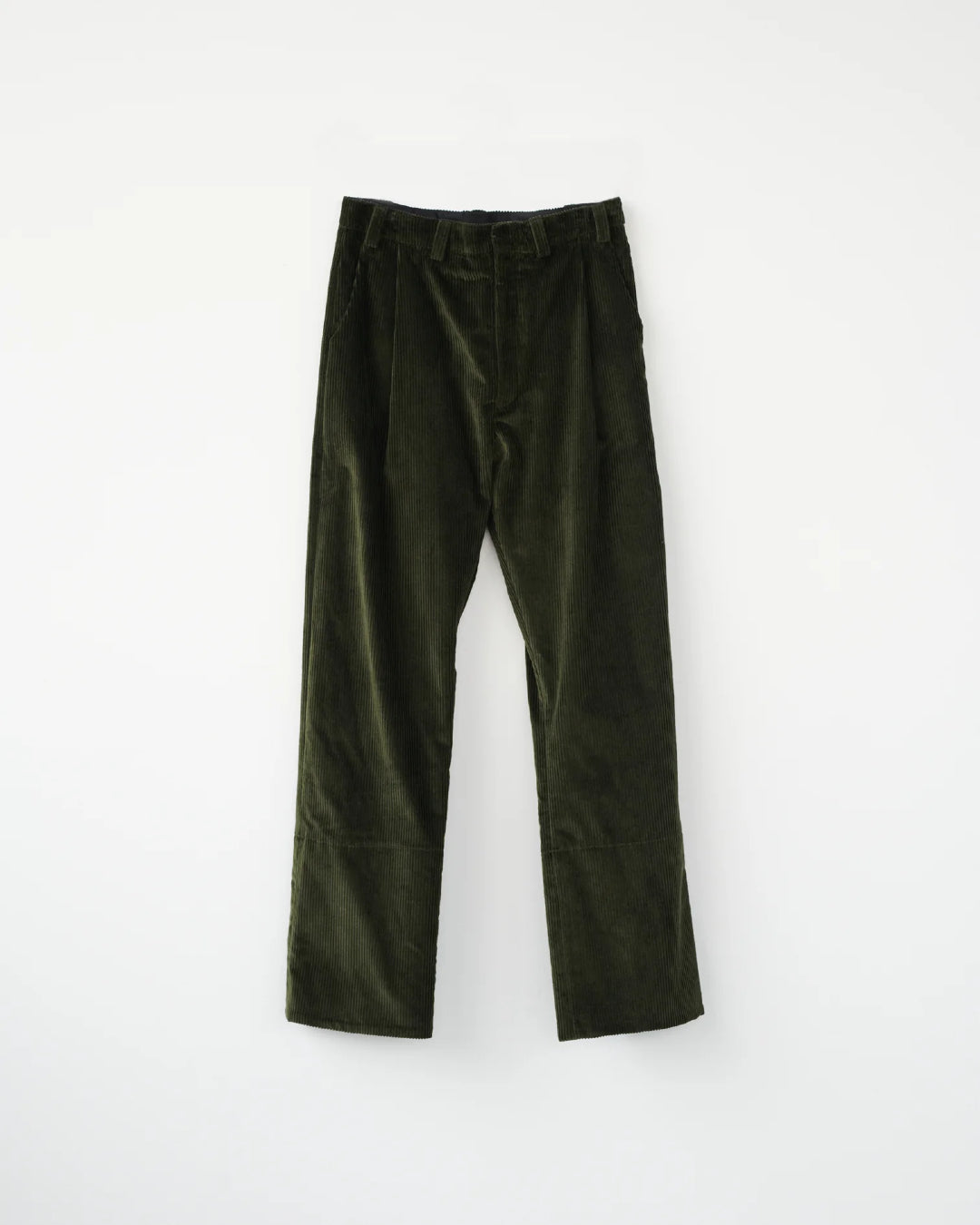 Corduroy Box Trousers | Green