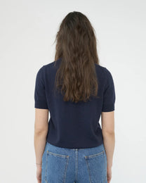 Merino Knit T-shirt | Navy