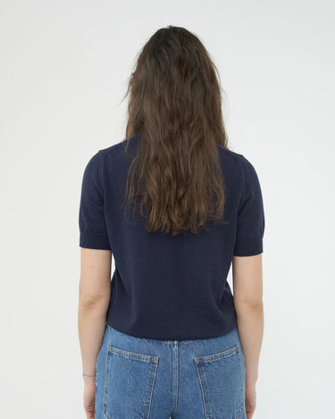 Merino Knit T-shirt | Navy