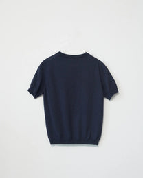 Merino Knit T-shirt | Navy