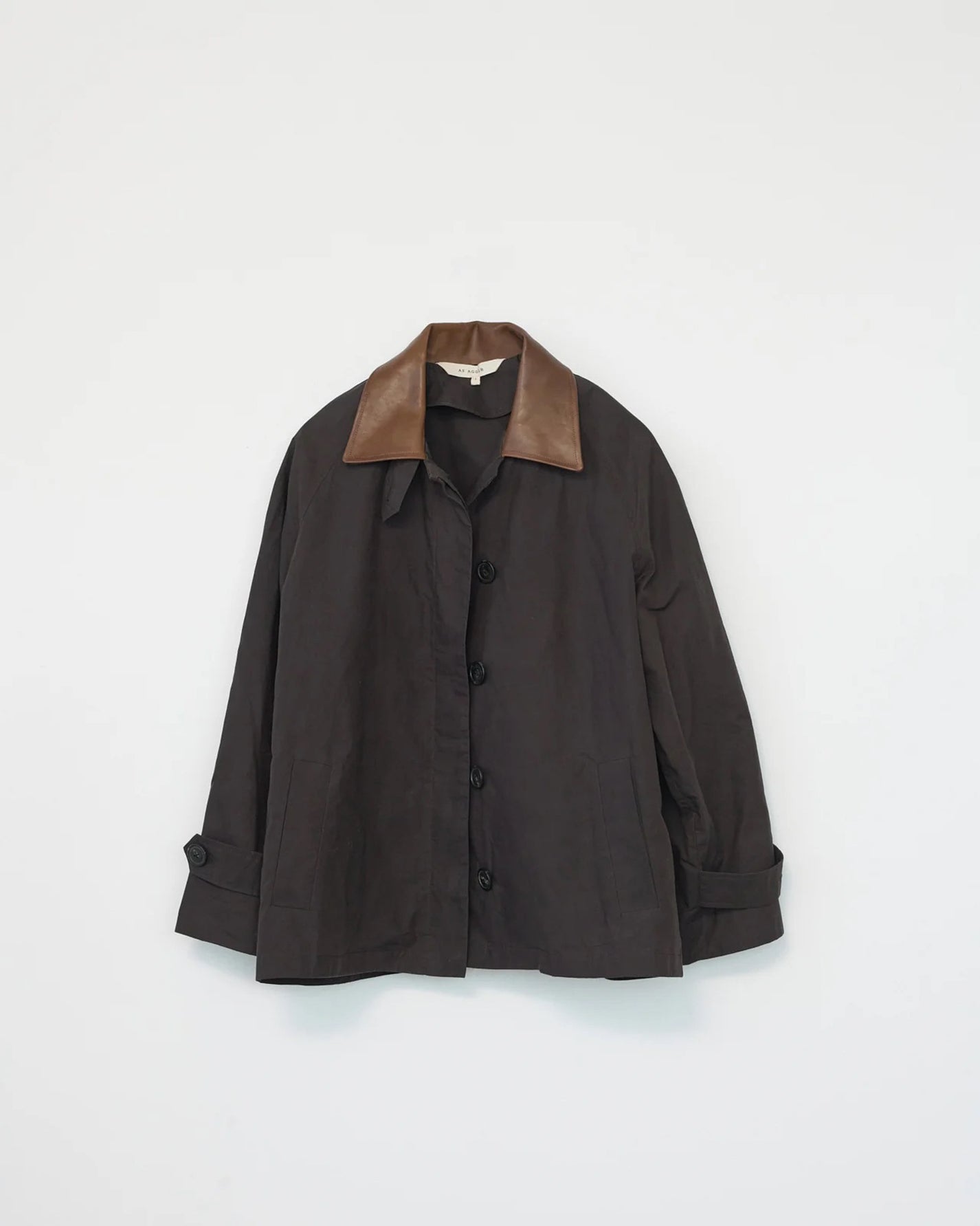Waxed Cotton Jacket Mac | Brown