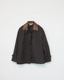 Waxed Cotton Jacket Mac | Brown