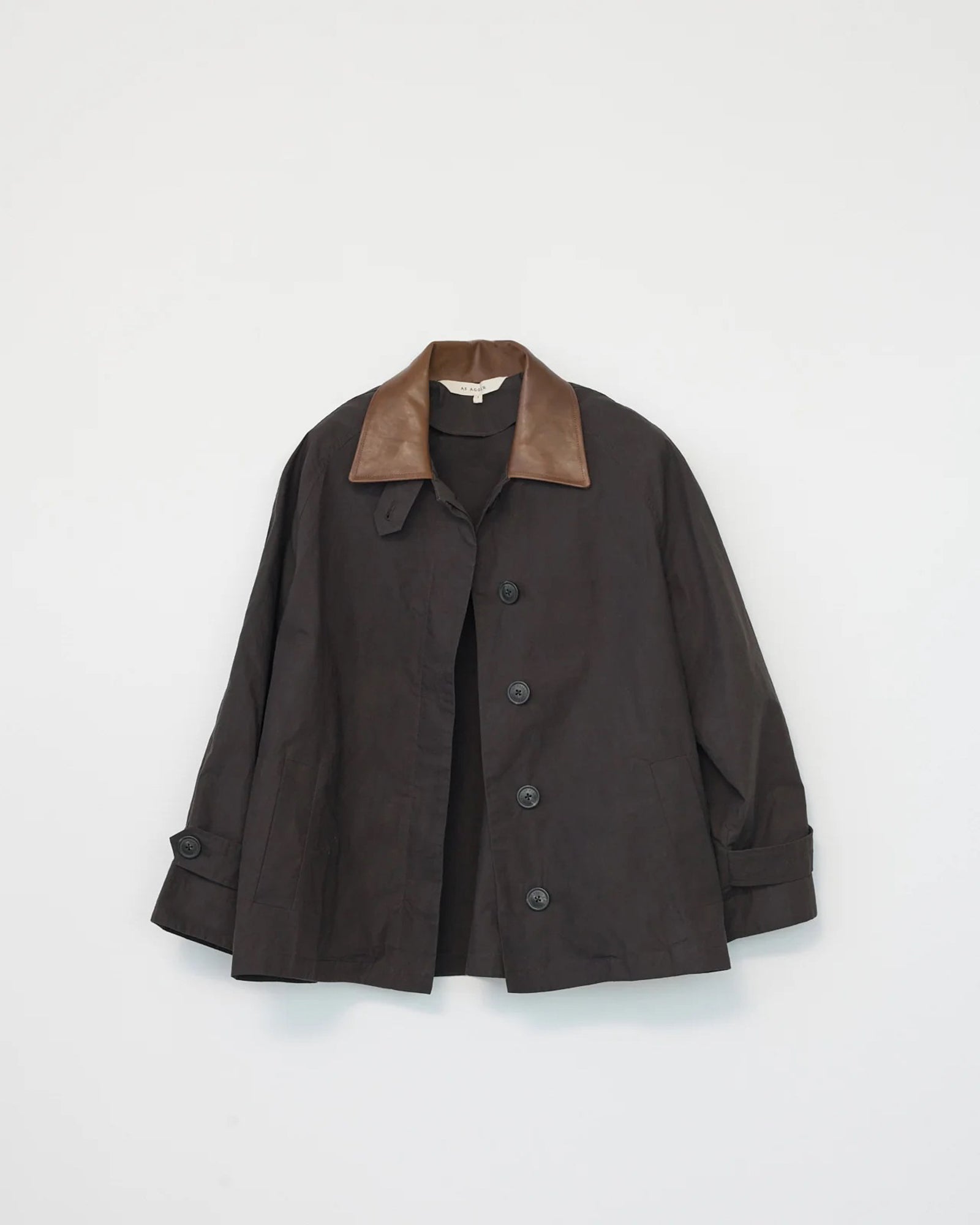 Waxed Cotton Jacket Mac | Brown