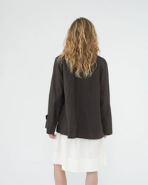 Waxed Cotton Jacket Mac | Brown