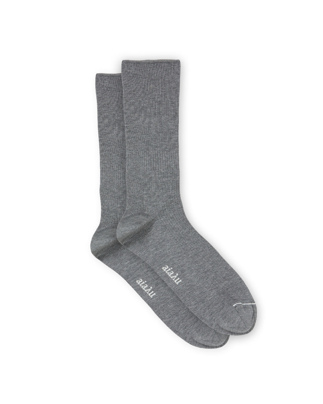 Cotton Rib Socks | Grey Melange