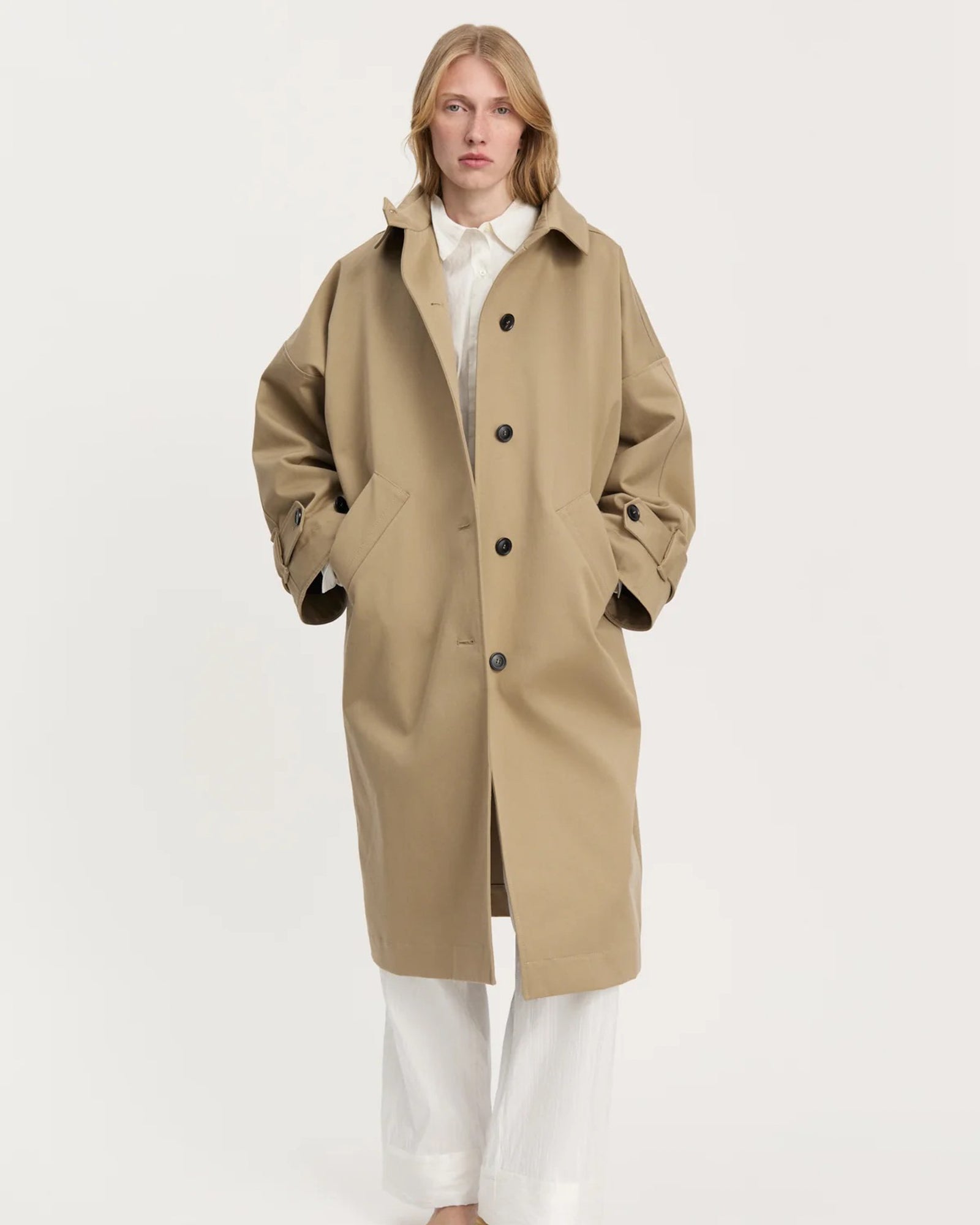 Jo Coat Twill | Classic Khaki