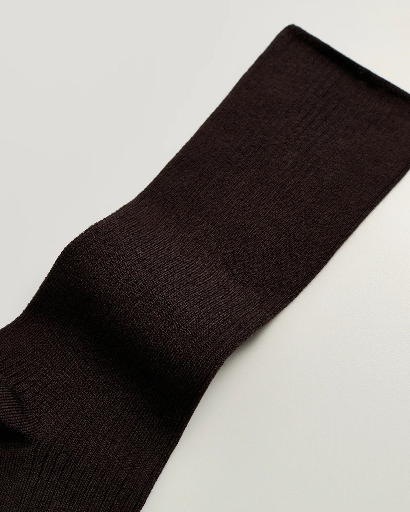 Cotton Rib Socks | Chocolate