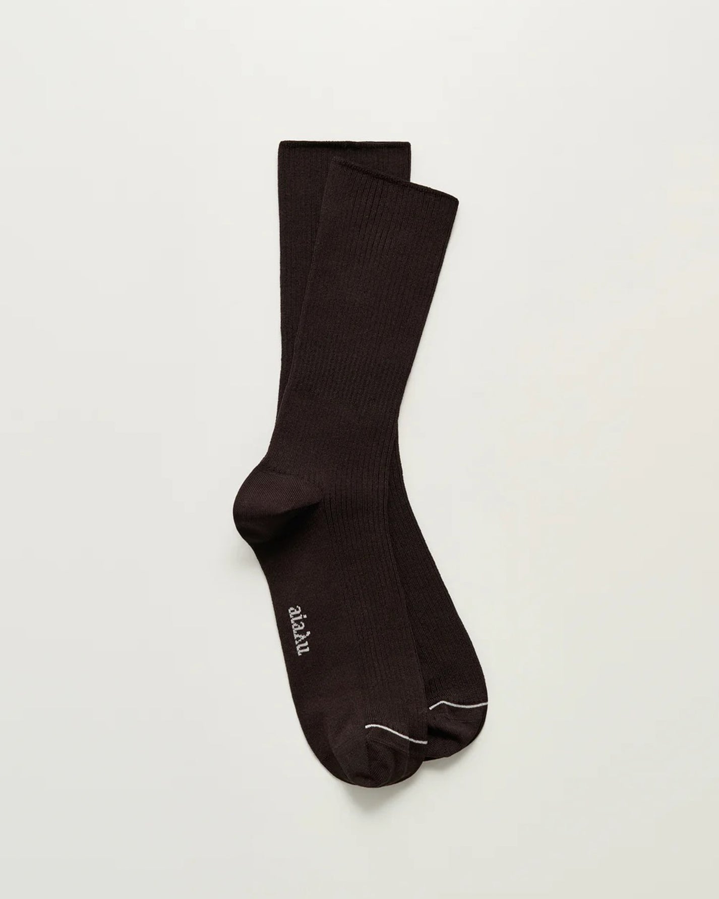 Cotton Rib Socks | Chocolate