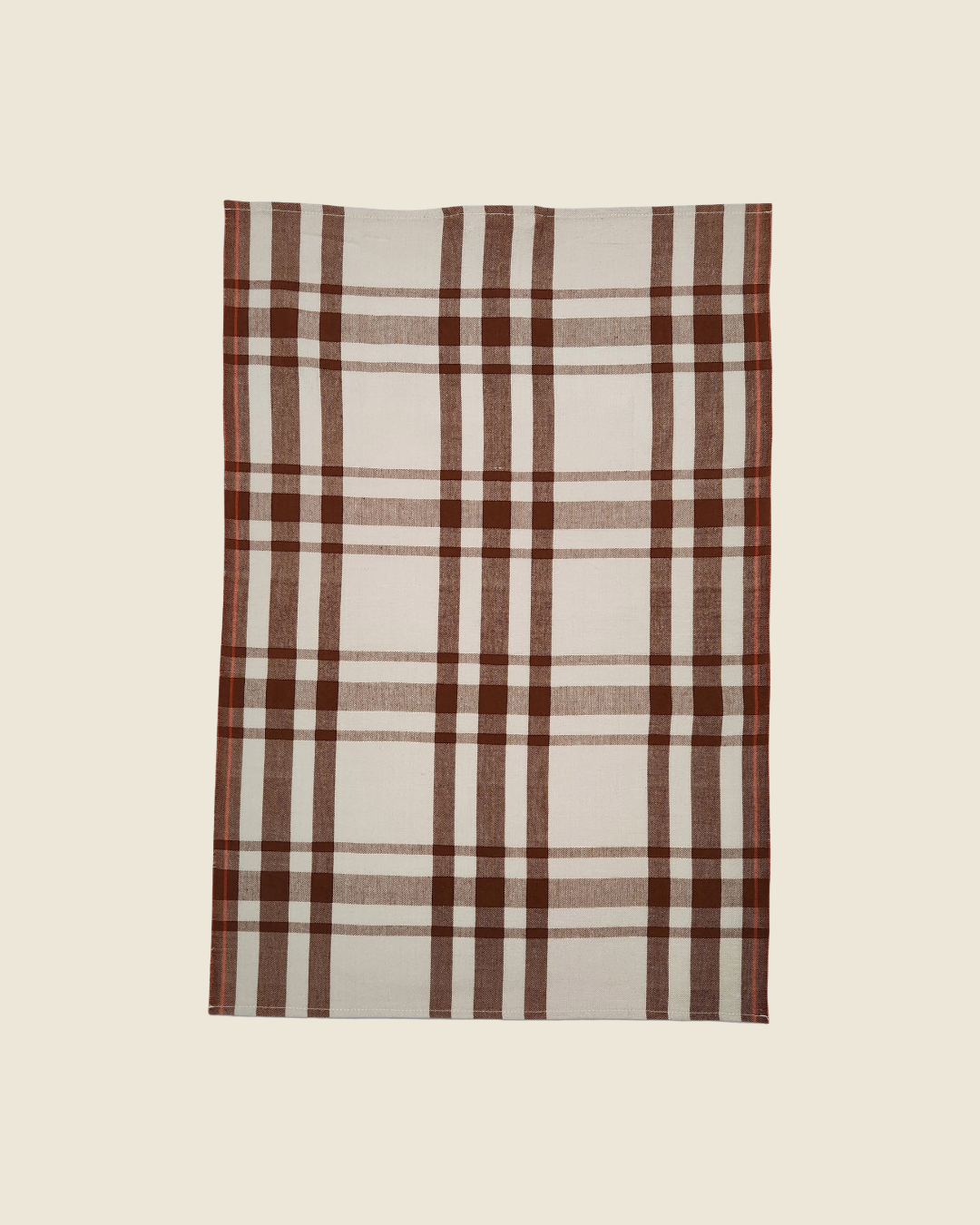 Cotton Tea Towel | Brown Plaid