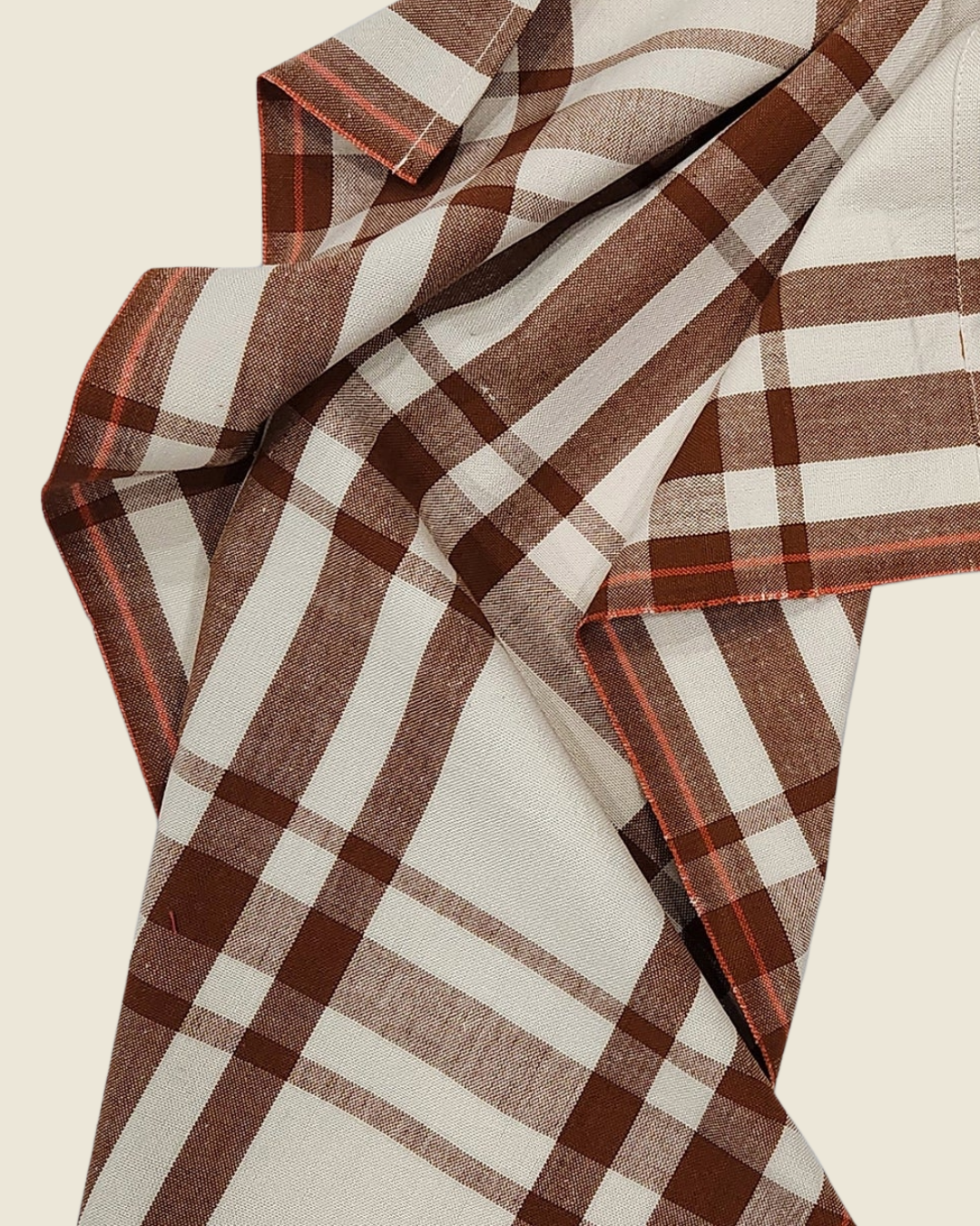 Cotton Tea Towel | Brown Plaid