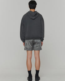 Glossy Nylon Banding Shorts | Grey