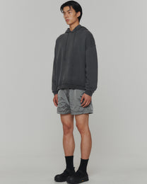 Glossy Nylon Banding Shorts | Grey