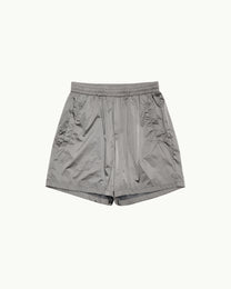 Glossy Nylon Banding Shorts | Grey