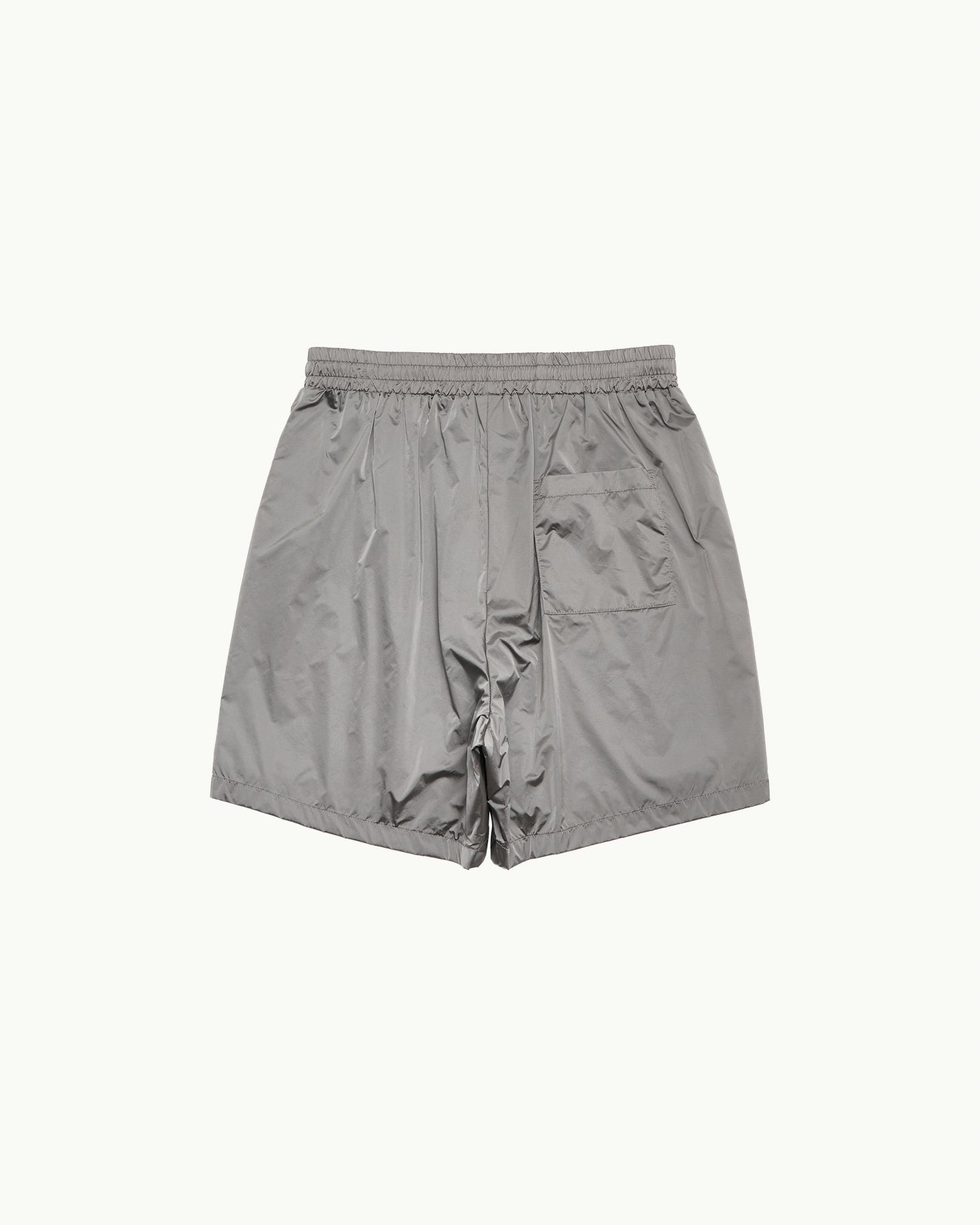 Glossy Nylon Banding Shorts | Grey