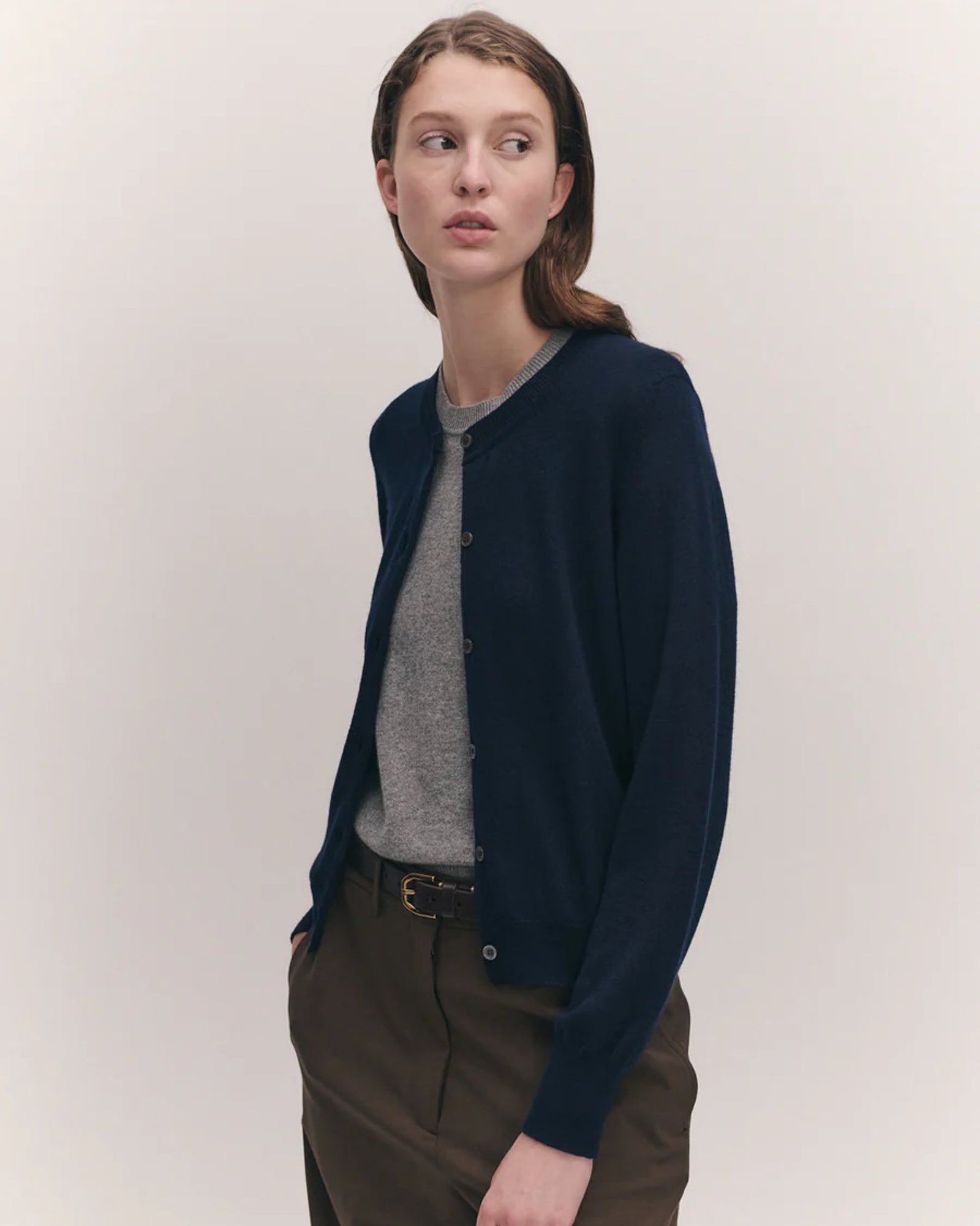 Enya Cashmere Cardigan | Navy