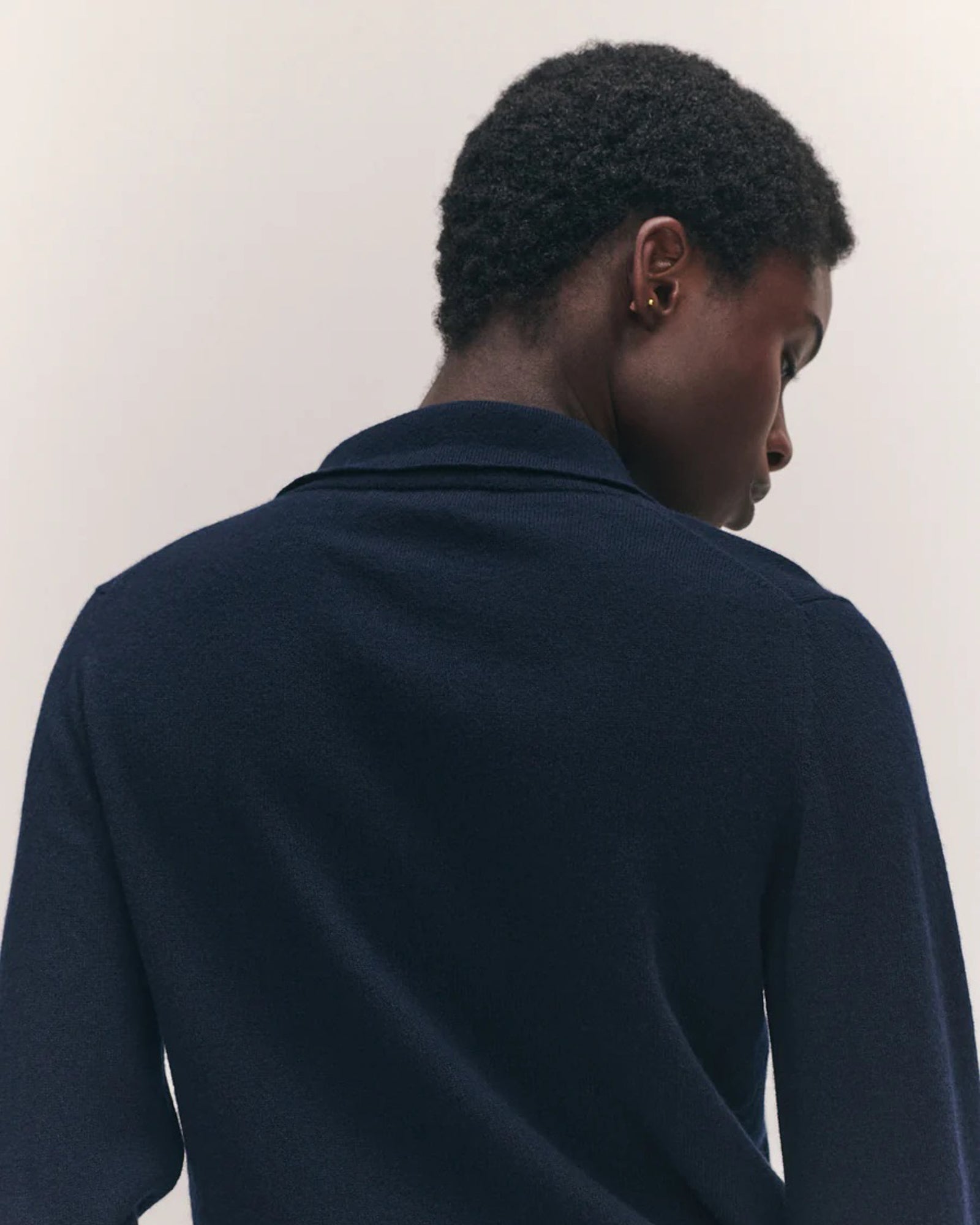 Aoife Cashmere Polo Shirt | Navy