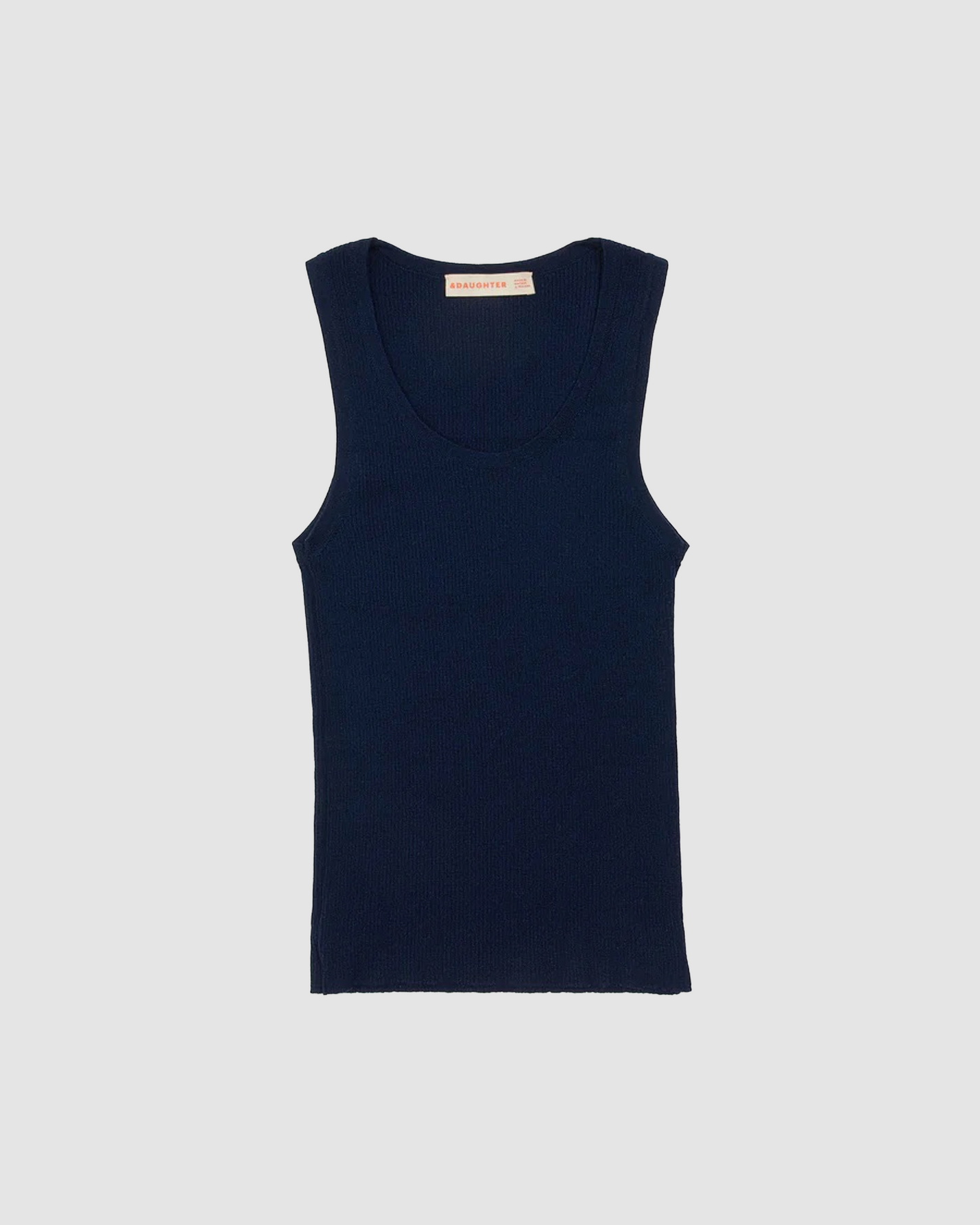 Tierna Fine Rib Merino Tank | Navy