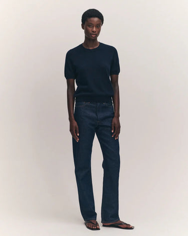 Emer Cashmere T-Shirt | Navy