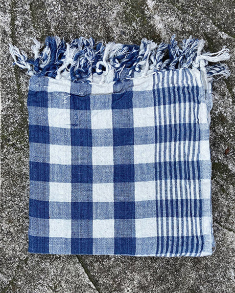 Auntie Oti brown natural dye check kitchen towels