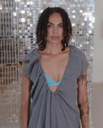 Max Dress | Bayon Grey/Yellow