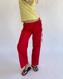 Tie Pants | Red