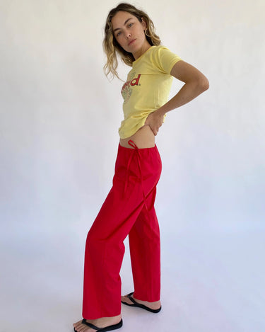 Tie Pants | Red