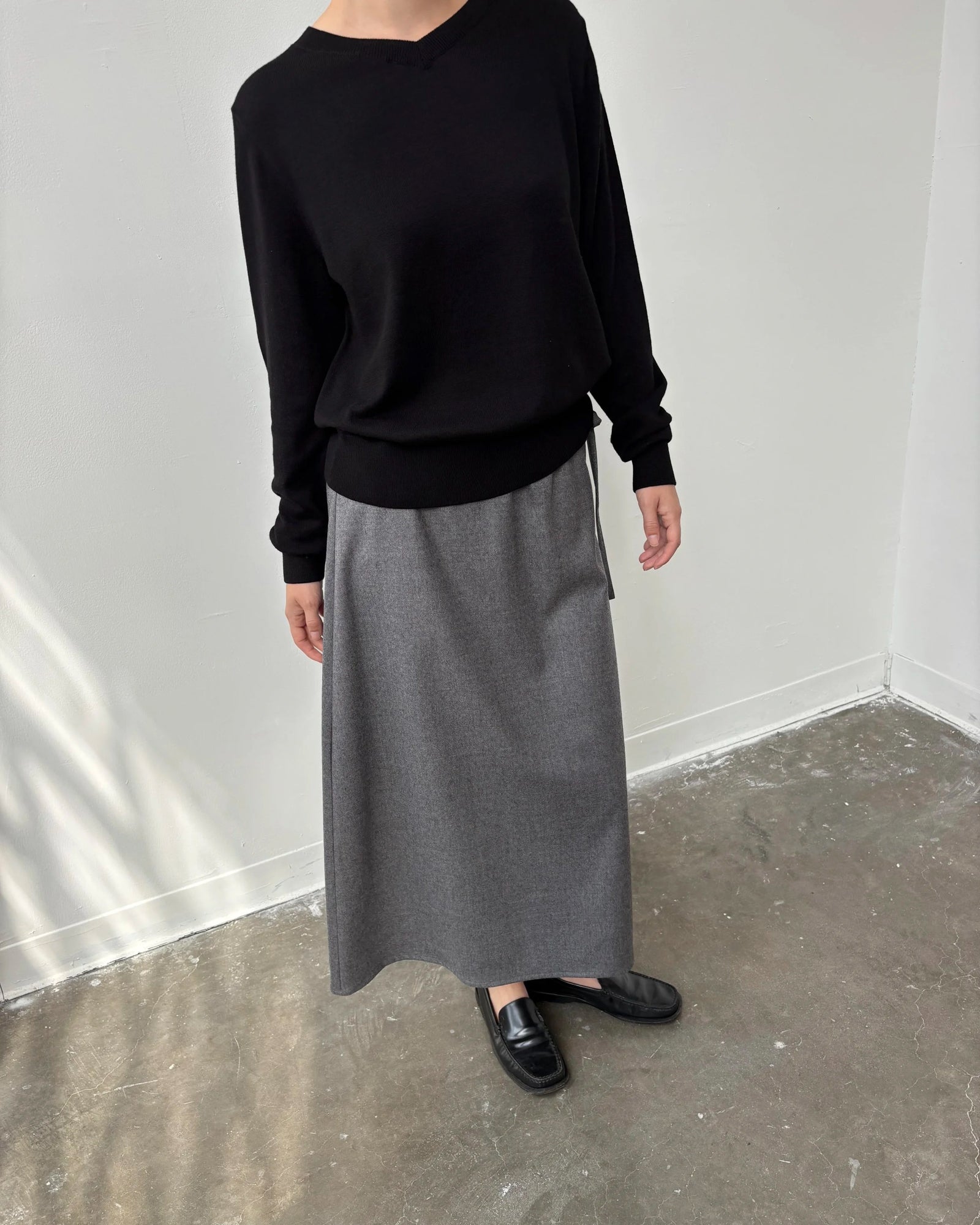 Wool Skirt | Grey
