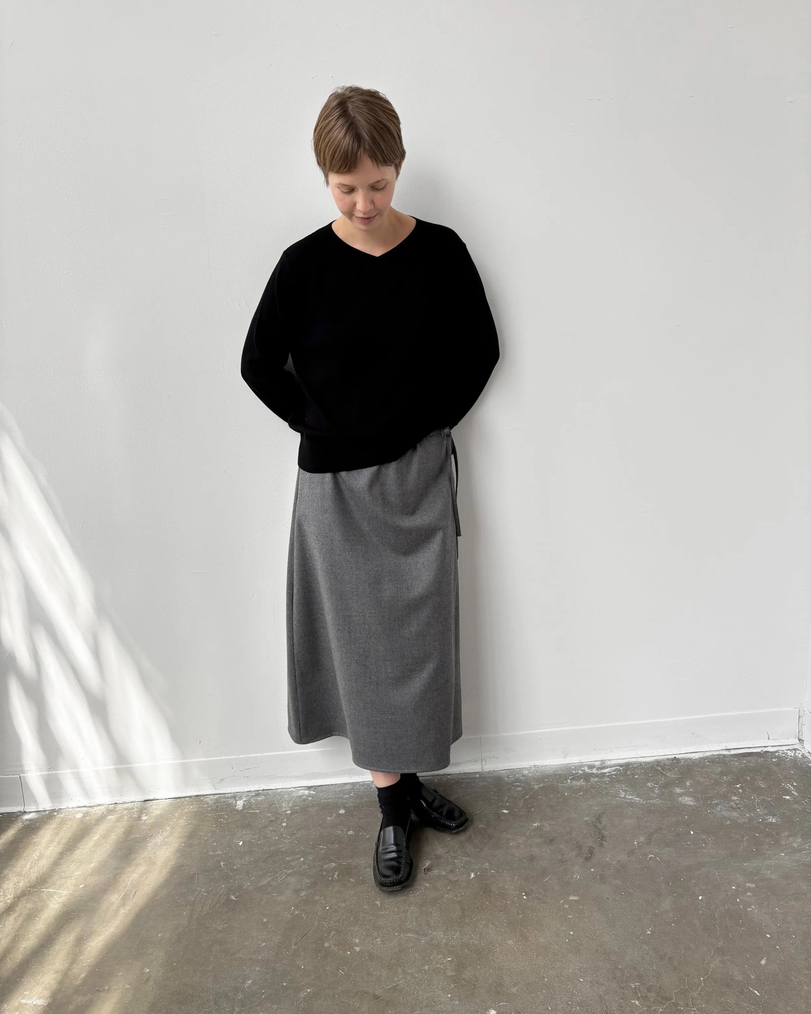 Wool Skirt | Grey