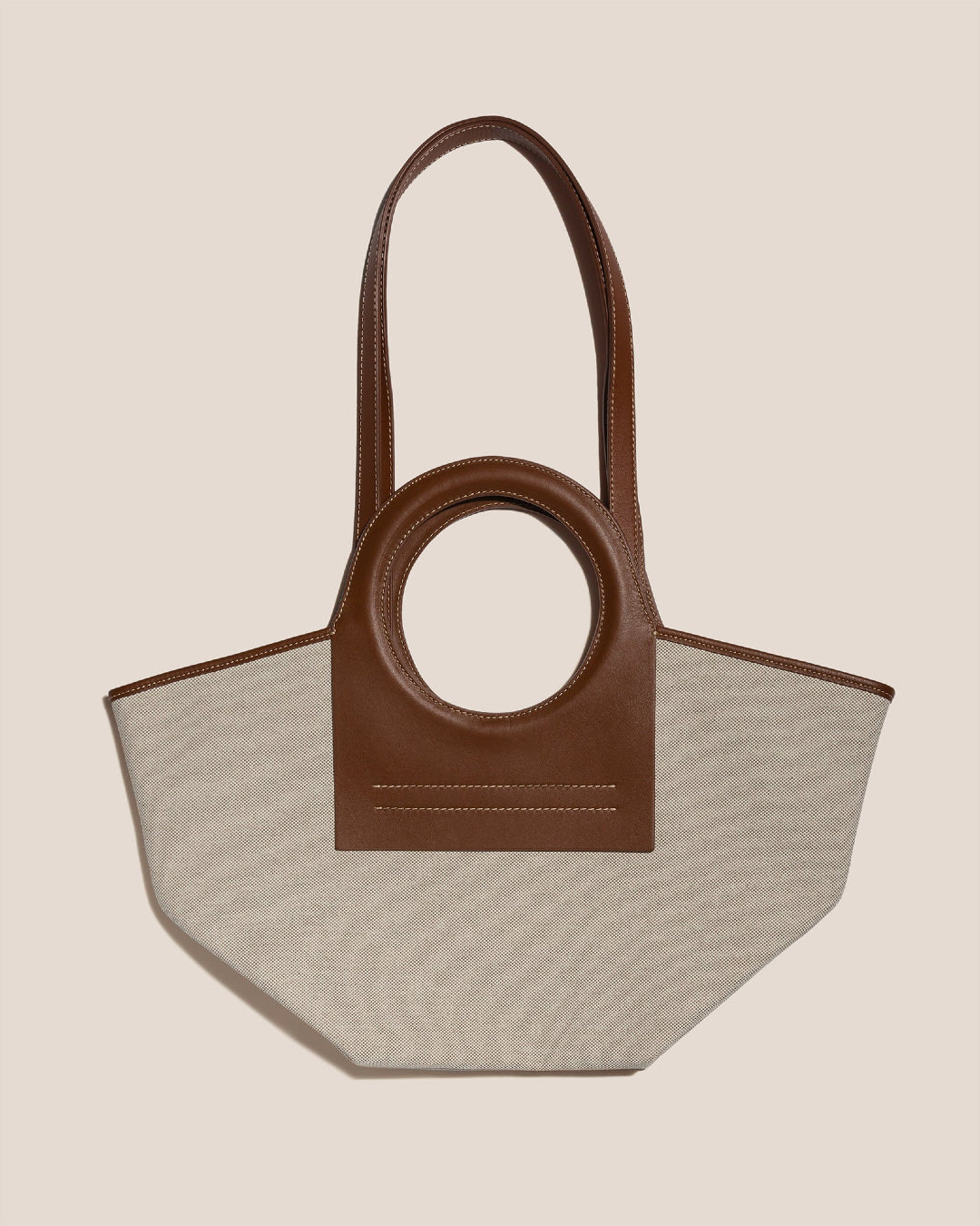 Cala Canvas Tote Bag | Small | Beige/Chestnut