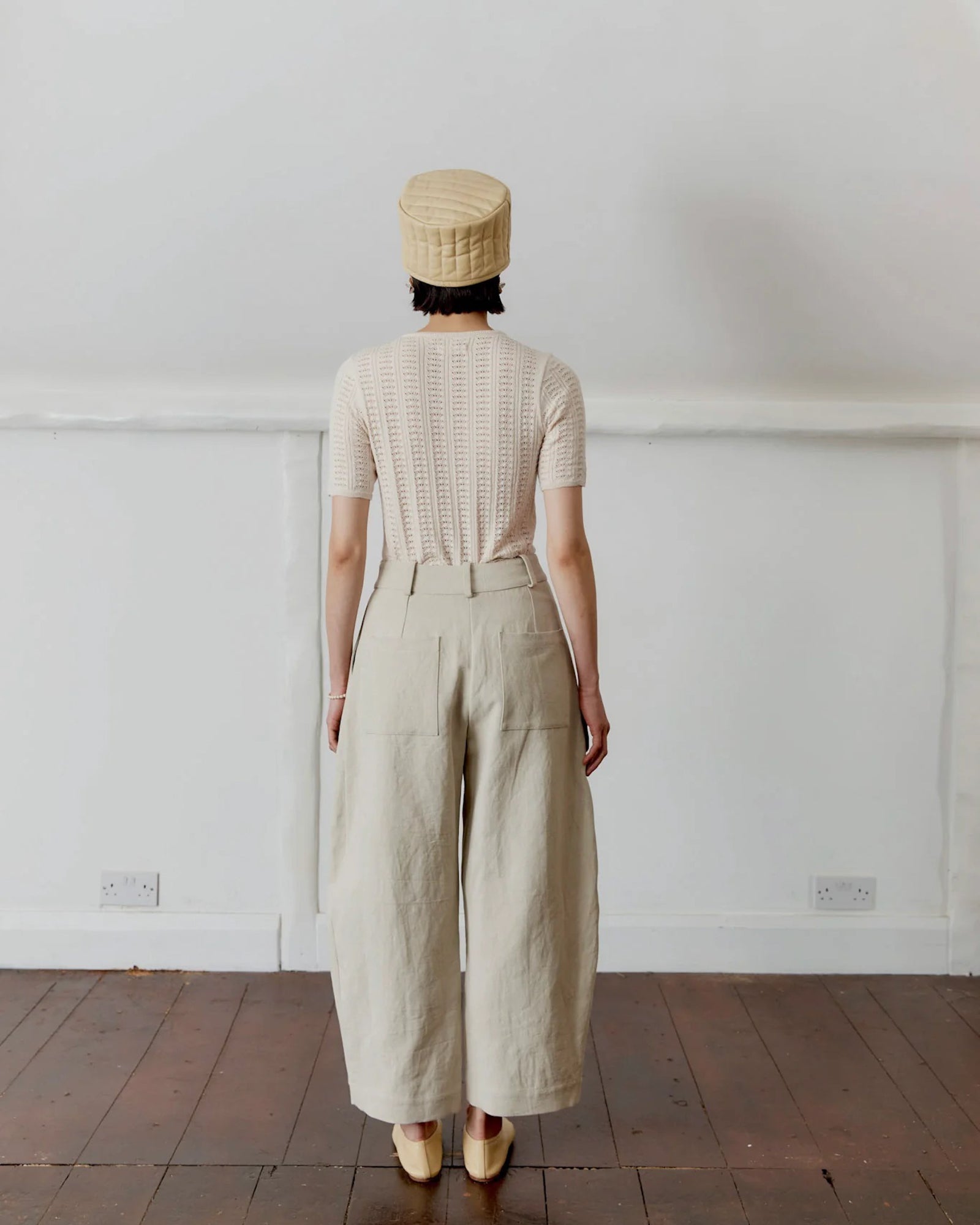 Japanese Cotton Linen Robyn Trouser | Natural