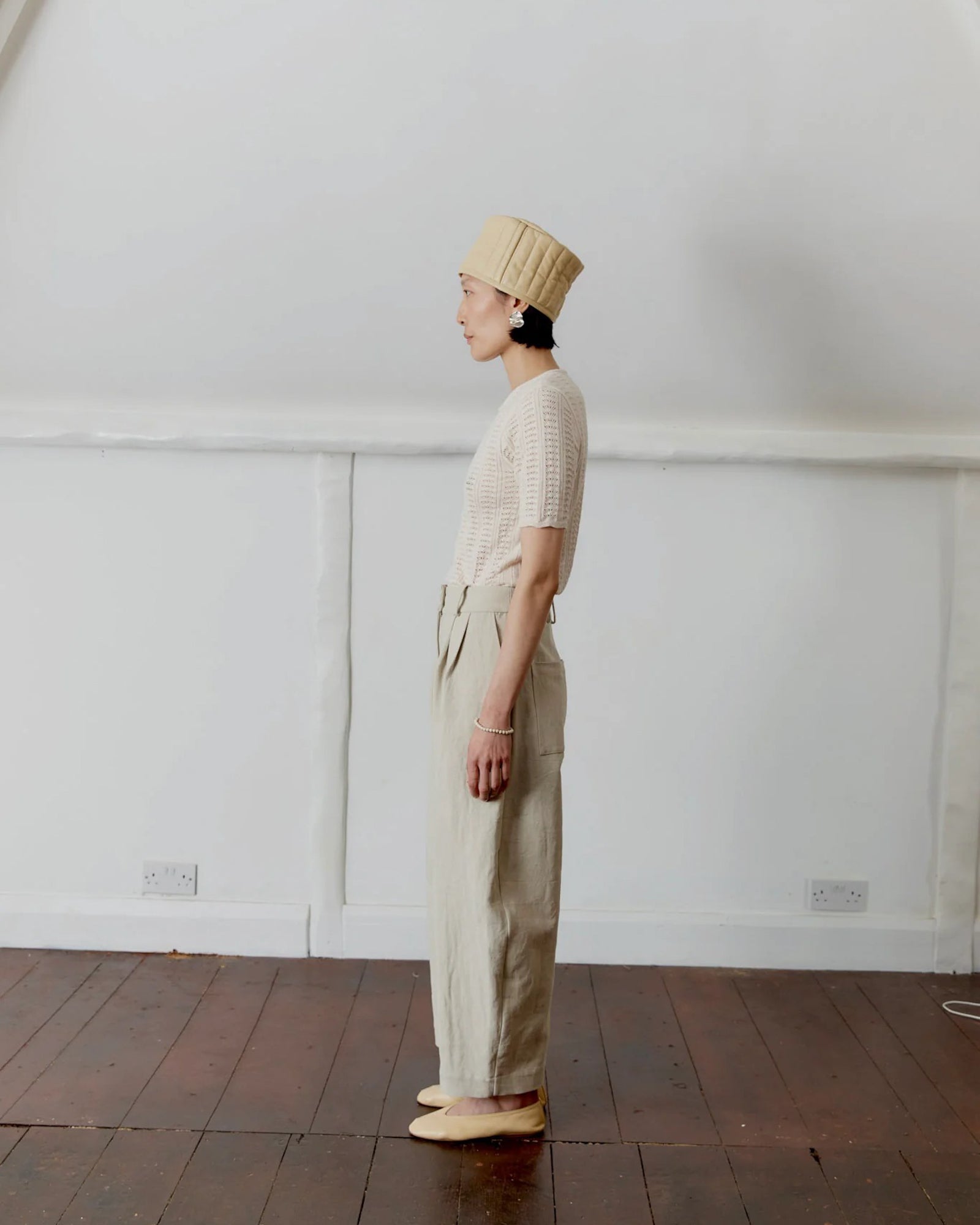 Japanese Cotton Linen Robyn Trouser | Natural