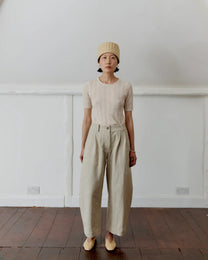 Japanese Cotton Linen Robyn Trouser | Natural
